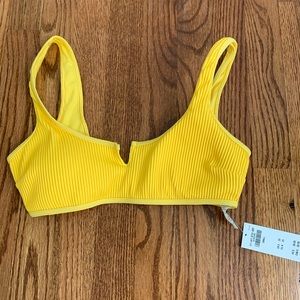 Yellow soft bikini top